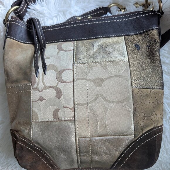 Coach Patchwork Leather Shoulder Bag*see Callouts - Picture 5 of 14